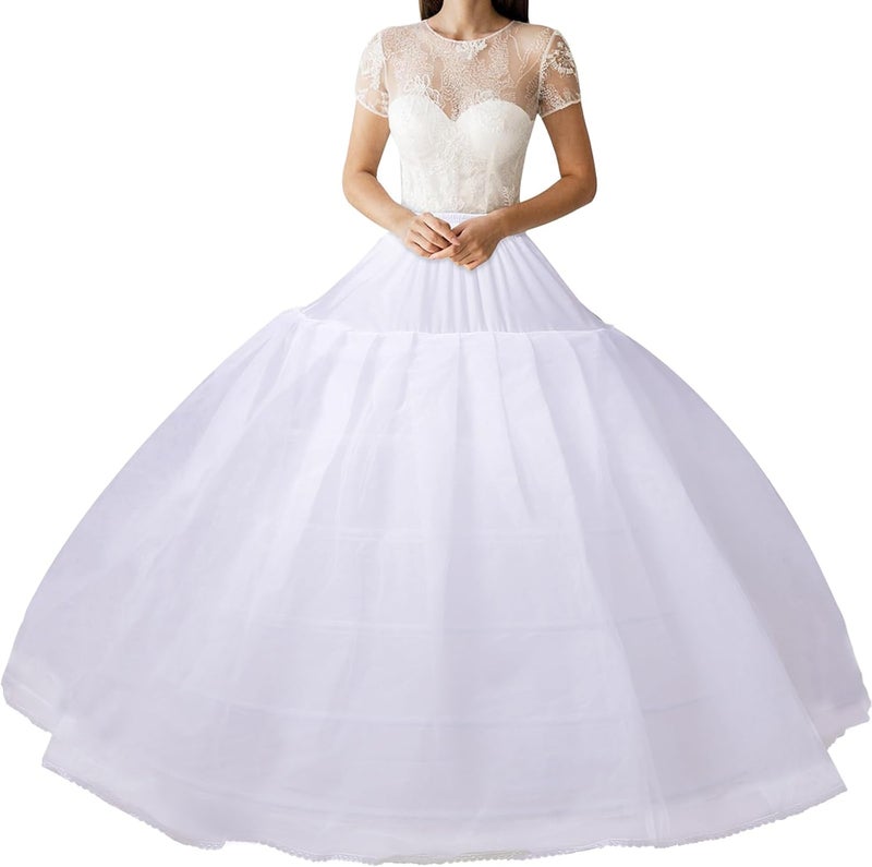 SHEJIZE Women’s Petticoat Skirt Crinoline for Girls Hoop Skirt Petticoat Underskirt Half Slips - Image 1